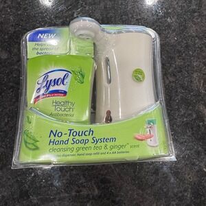NEW Lysol No Touch Hand Soap Dispenser System RETIRED GREEN TEA & GINGER
